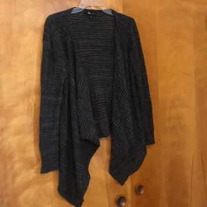 Black/Gray Wrap Sweater